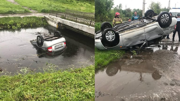 На Львівщині автомобіль потрапив у воду