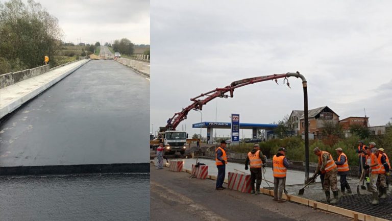 В Буську ремонтують дорогу на мості