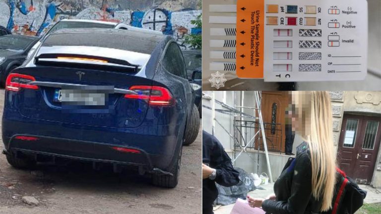 Водійка автомобіля Tesla в стані наркотичного сп’яніння вчинила ДТП і втекла