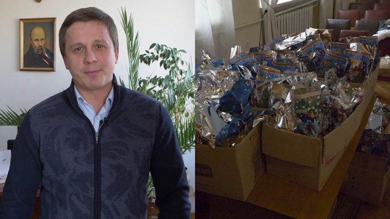 Орест Кавецький з командою передали понад 2000 солодких подарунків для дітей (відео)